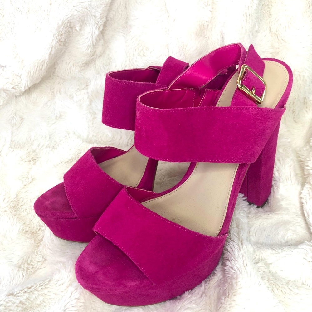 Pink Suede Sandals
